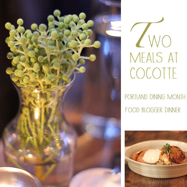 Cocotte: PFA/Blogger Dinner, Portland Dining Month, and In the Kitchen...