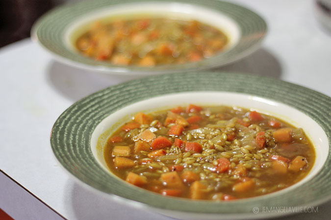 FFwD: Vegetable Barley Soup with the Taste of Little India