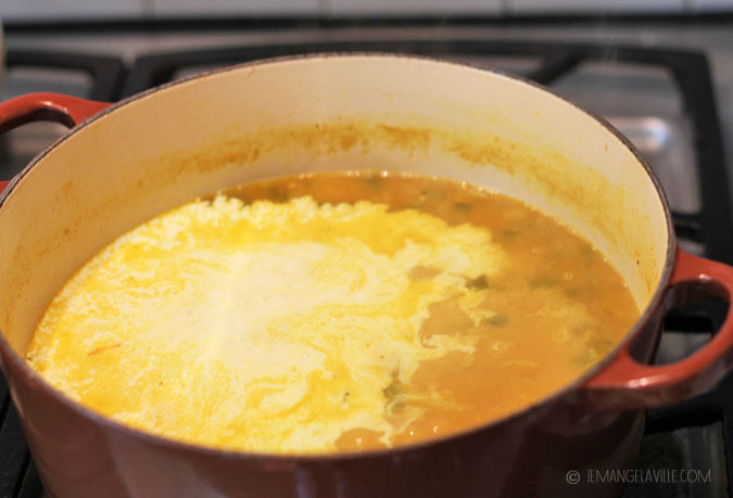 Chana Dal Chowder with turmeric, ginger, and garlic