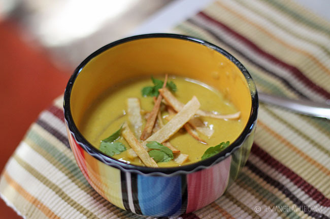 Pumpkin, Poblano, Manchego Soup